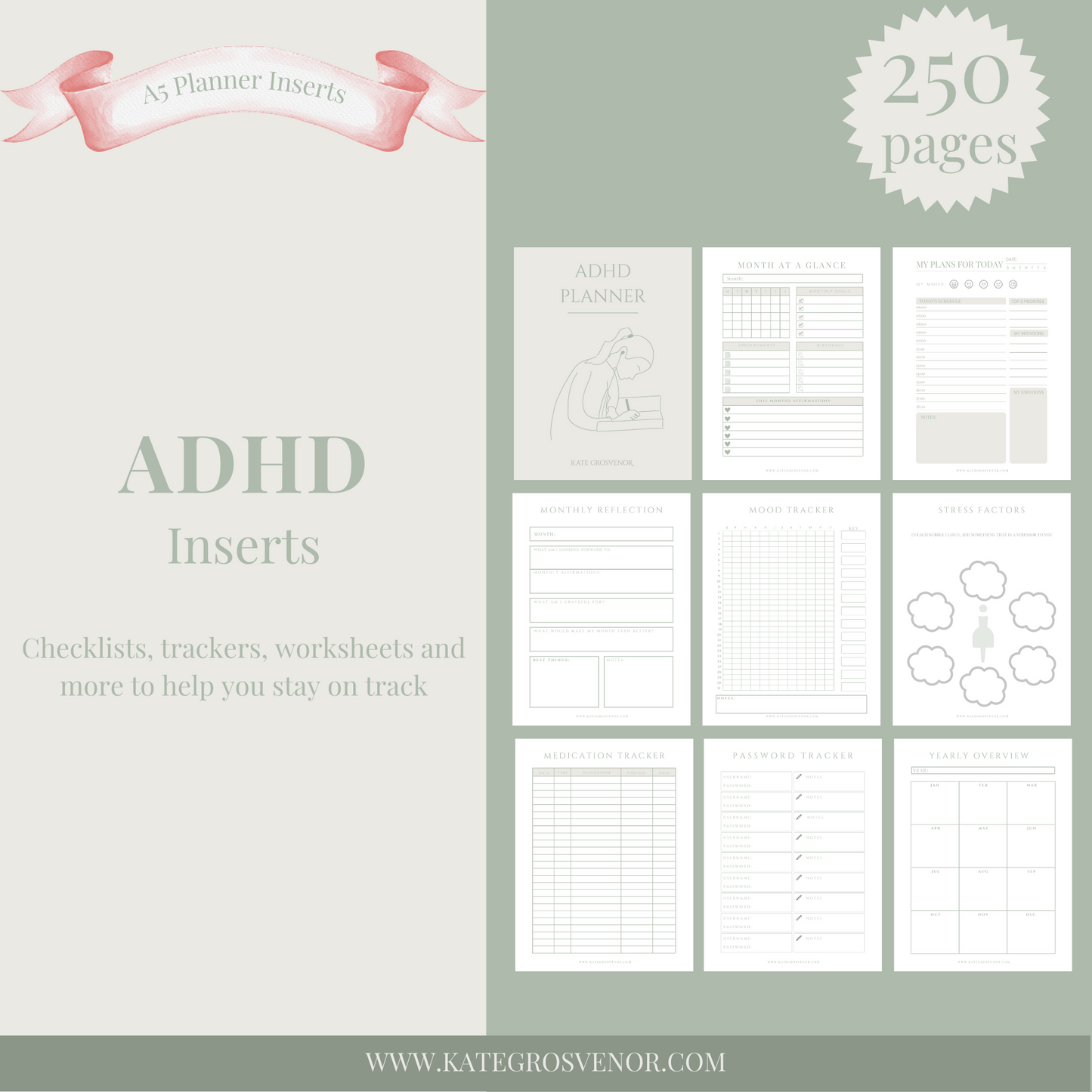 ADHD Planner Insert