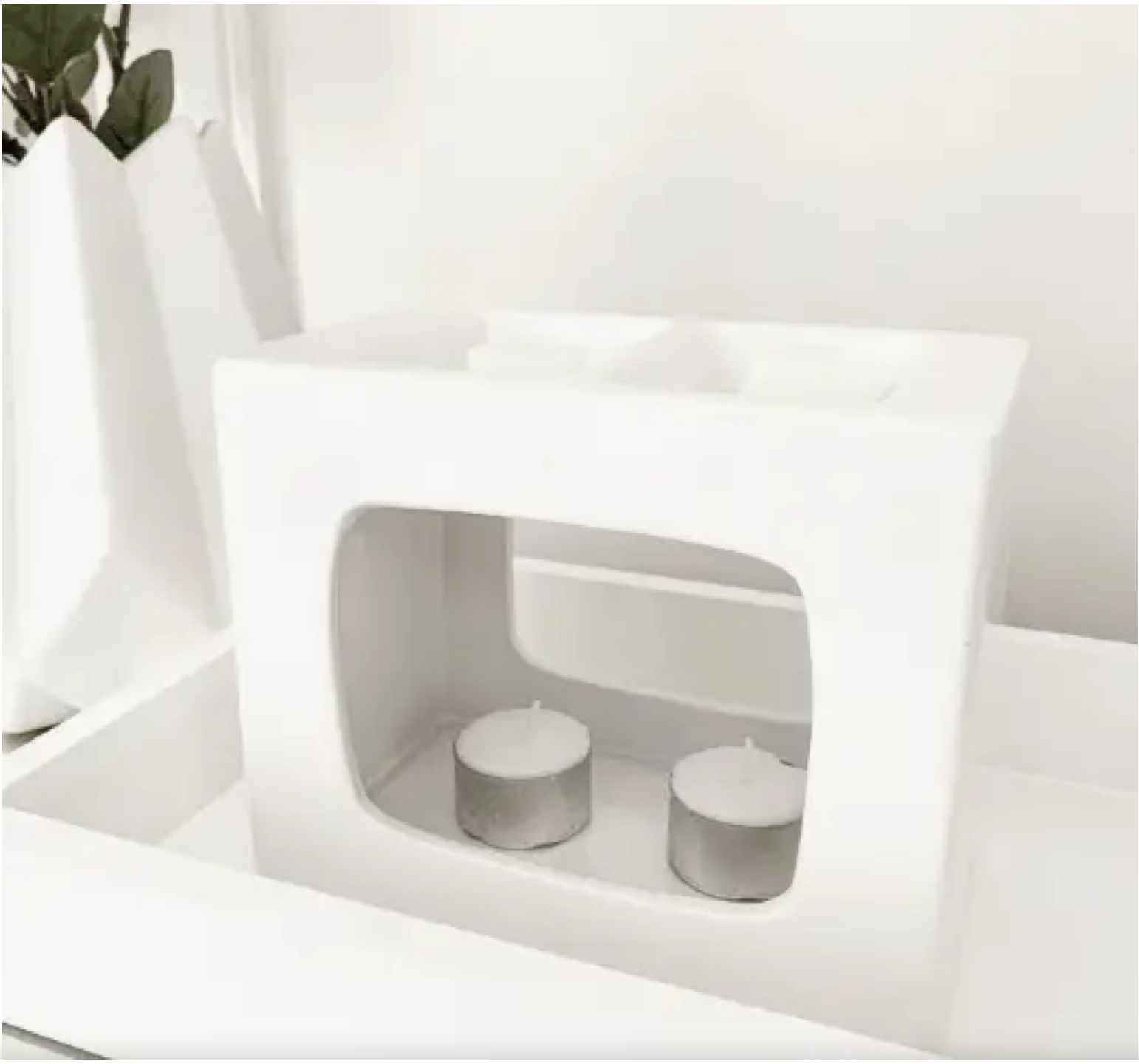 Talin Deluxe Ceramic Wax Warmer/Burner in White