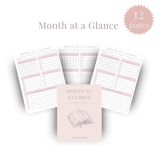 Month at a Glance Insert