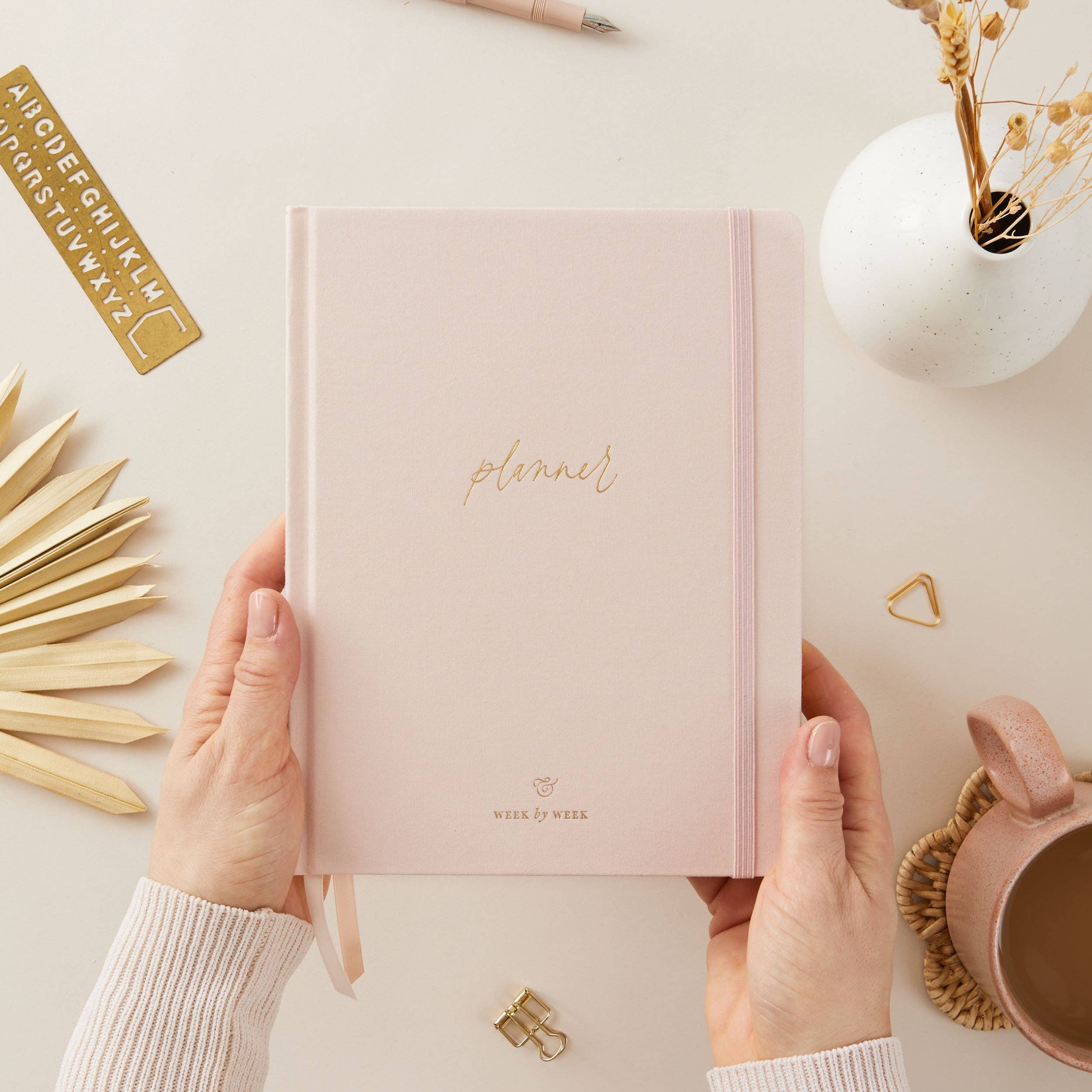 Undated Weekly Planner - Blush (Cloth) - diary gift for her