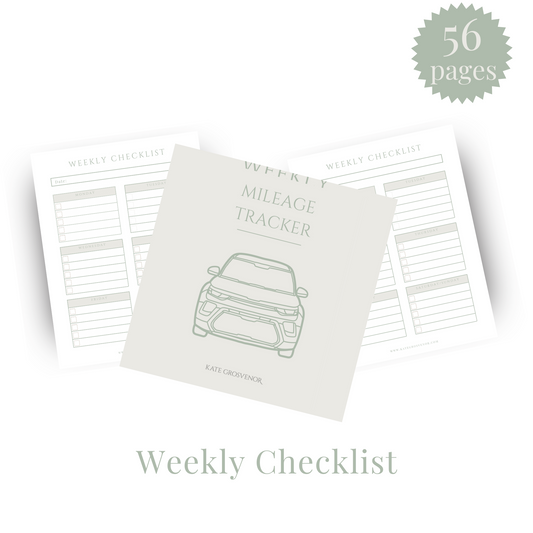 Weekly Checklist Insert